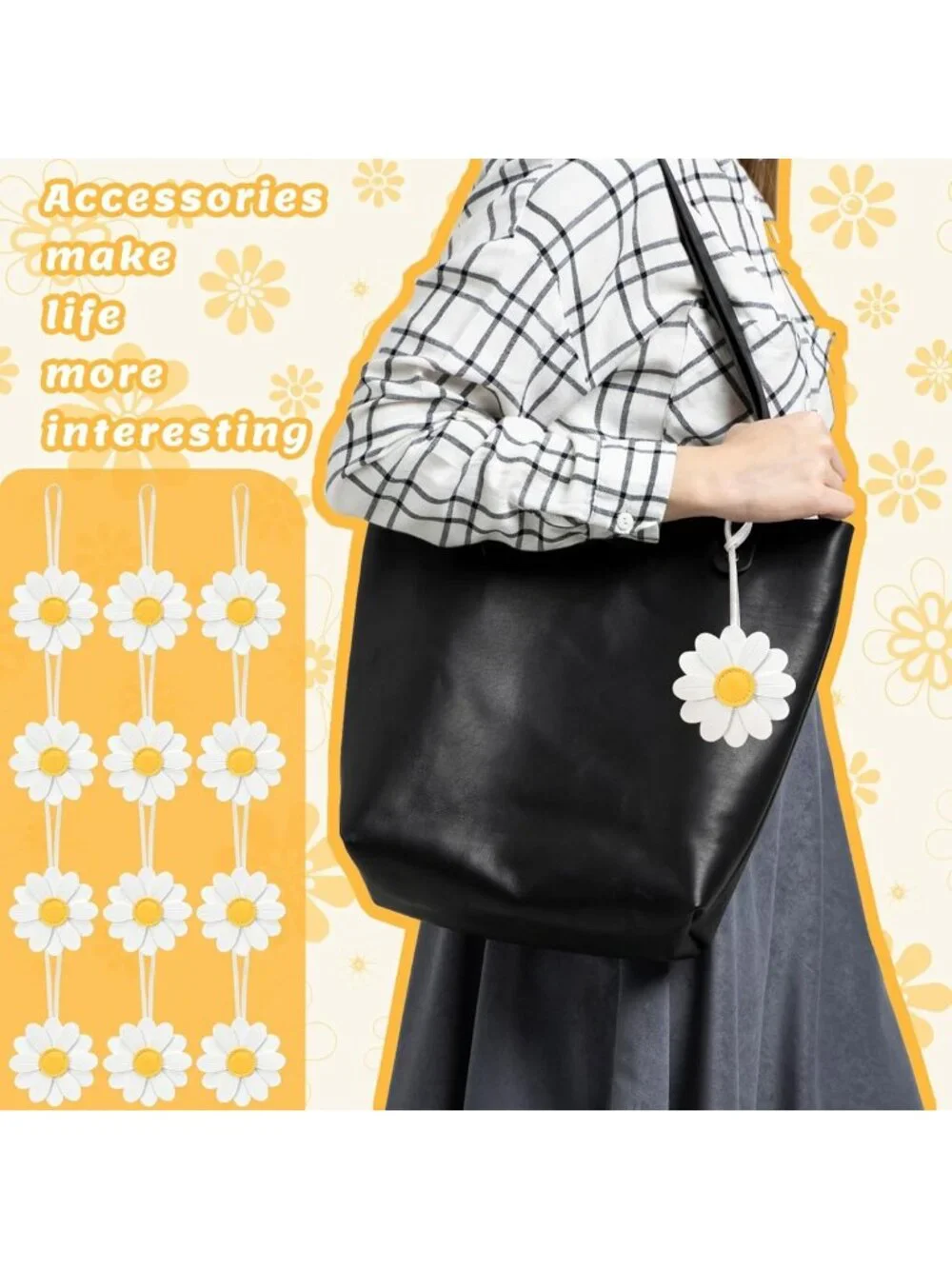 12 Pcs Leather Purse Charms & Keychains | Stylish Accessories for Handbags